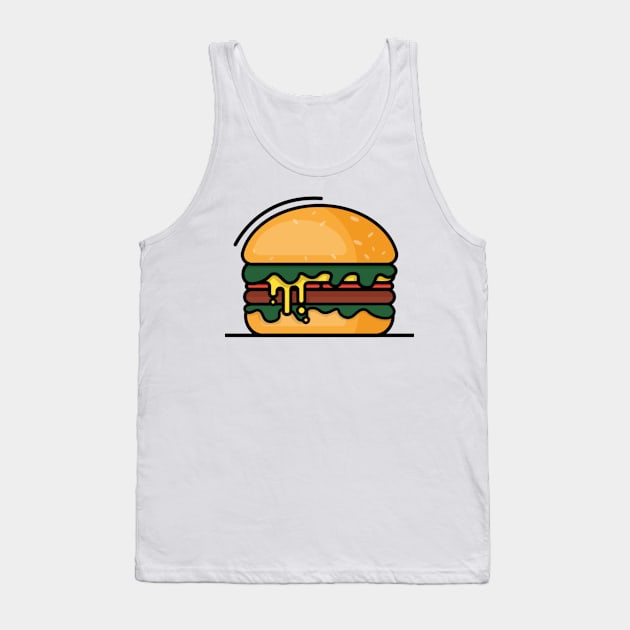 Burger Lover Tank Top by Vladimir Plazen